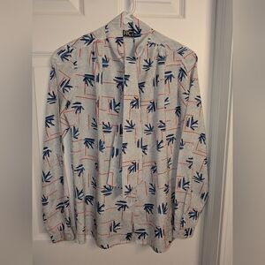 Vintage Act III Red White And Blue Blouse With Tie Neck